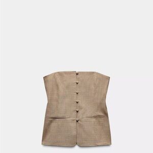 Zara Tailored checkered top